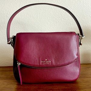 Burgundy leather bag